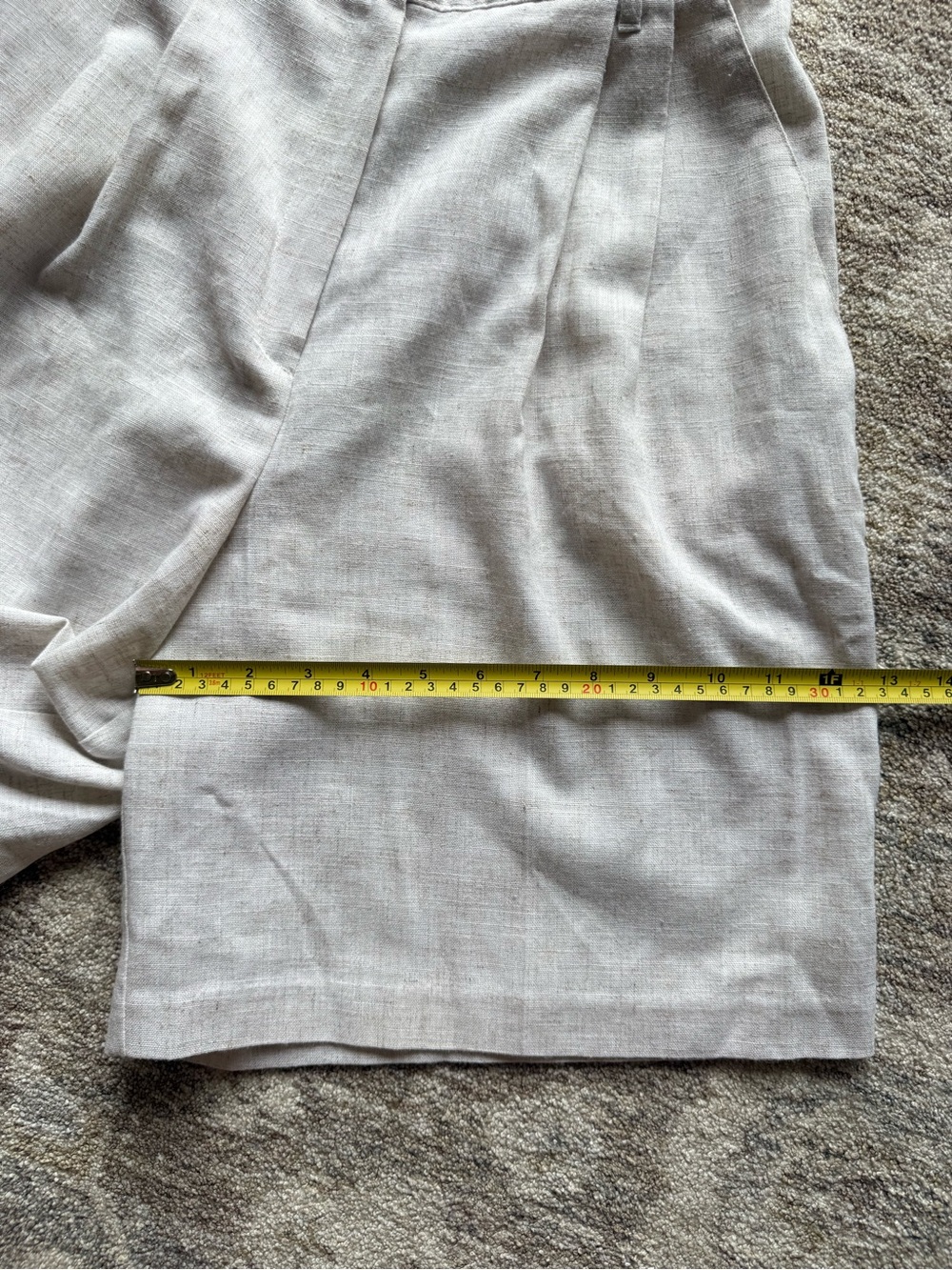 Vintage Sag Harbor Beige High-Waist Bermuda Shorts - Picture 9 of 11